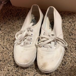 White Authentic Vans